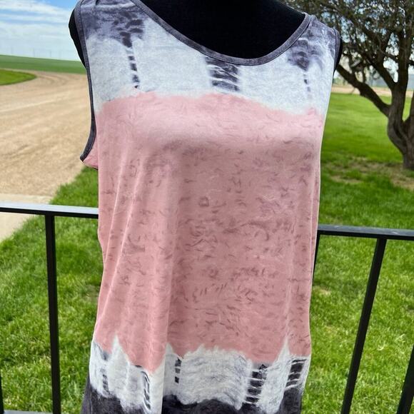 Coeur de Vague, multicolor scoop neck tank top, women's size M - Picture 1 of 9